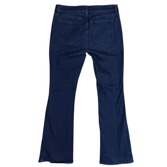 Ann Taylor LOFT Flare Mid Rise Jeans Size 27/4 Dark Blue 5 Pockets - Picture 4 of 9